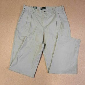 Eddie Bauer Mens 36x34 Khaki Chino Pants Straight Fit Legend Wash Cotton Beige